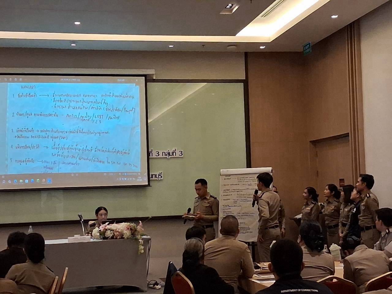 กองวิชาการและพัฒนานวัตกรรมราชทัณฑ์ร่วมเป็นวิทยากรบรรยายถ่ายทอดความรู้ในหัวข้อวิชา "การวิเคราะห์การนำแนวทางในการปฏิบัติต่อผู้ต้องขังตามมาตรฐานสากลในมุมมอง ของผู้ปฏิบัติงานไปสู่การปฏิบัติในเรือนจำและทัณฑสถาน" s 2015279 0